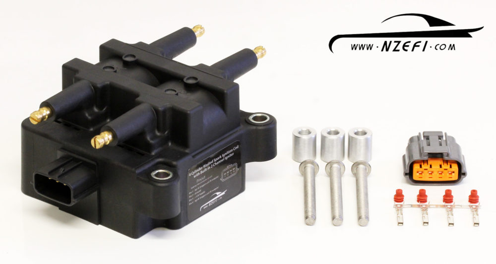 Wasted Spark 4 Cylinder Ignition Coil Assembly with Internal Igniter