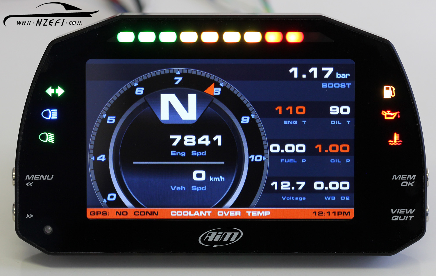 AIM MXS Strada Digital Dash Display Street Icon Version NZEFI Performance Tuning and