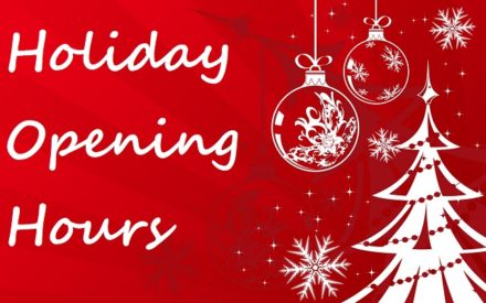 Reduced Capacity over the Holiday Season Christmas hours