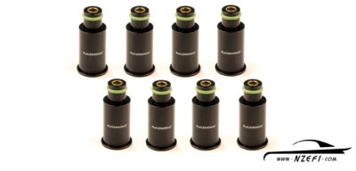 Fuel Injector Top Adapters - To 11mm O-Ring - Long - Set of 8 with filters