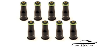 Fuel Injector Top Adapters - To 14mm O-Ring - Long - Set of 8 with filters