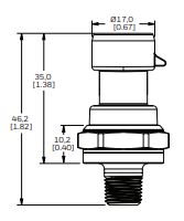 Honeywell MIP pressure sensor 1 8 NPT dimensions
